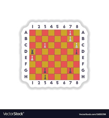 In paper sticker style The vector image