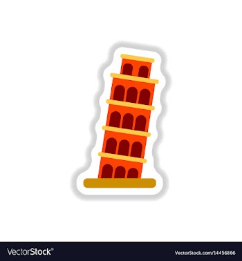 In paper sticker style the vector image