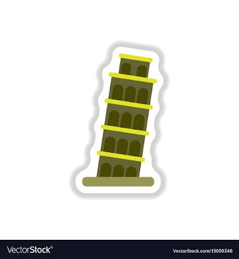 In paper sticker style the vector image