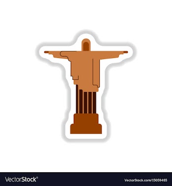 In paper sticker style the vector image