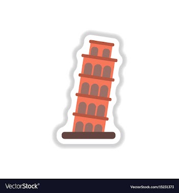 In paper sticker style the vector image