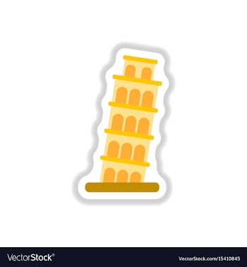 In paper sticker style the vector image