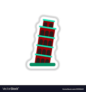 In paper sticker style the vector image