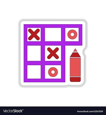 In paper sticker style tic tac vector image