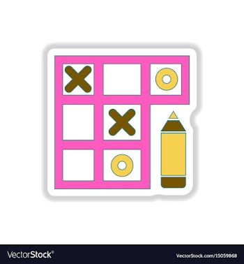 In paper sticker style tic tac vector image