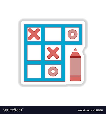 In paper sticker style tic tac vector image