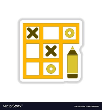 In paper sticker style tic tac vector image