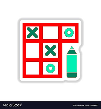 In paper sticker style tic tac vector image