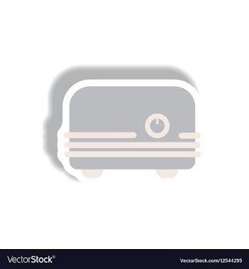 In paper sticker style toaster vector image