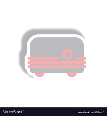 In paper sticker style toaster vector image