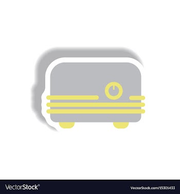 In paper sticker style toaster vector image