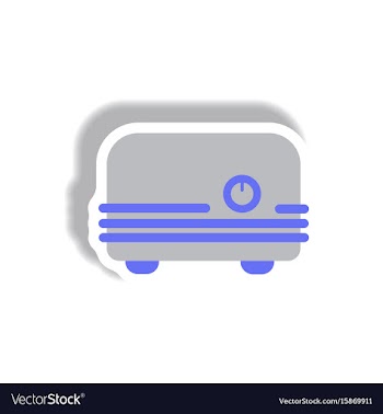 In paper sticker style toaster vector image