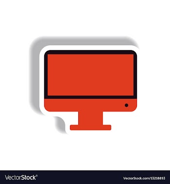 In paper sticker style tv vector image