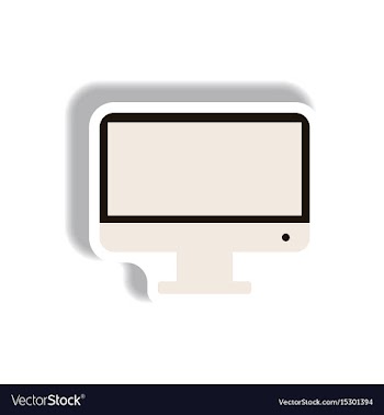 In paper sticker style tv vector image