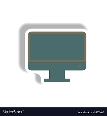 In paper sticker style tv vector image