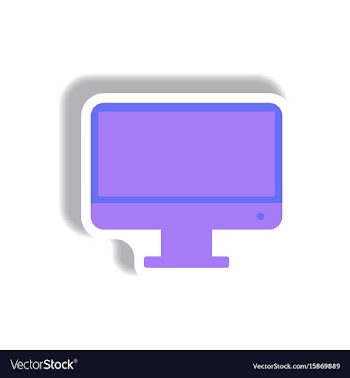 In paper sticker style tv vector image