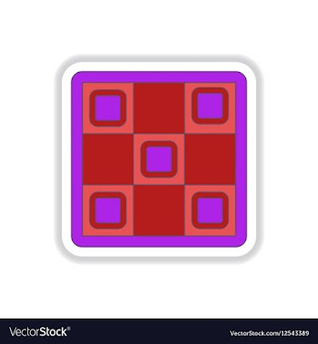In paper sticker style twister vector image