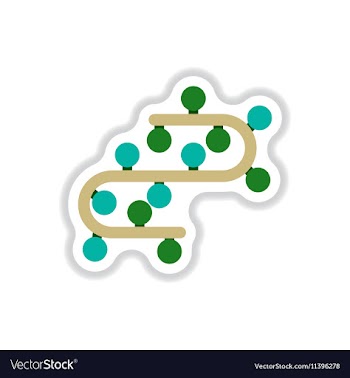 In paper sticker style vector image