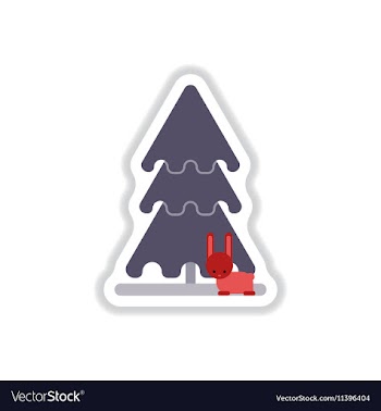 In paper sticker style vector image