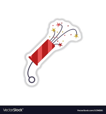 In paper sticker style vector image
