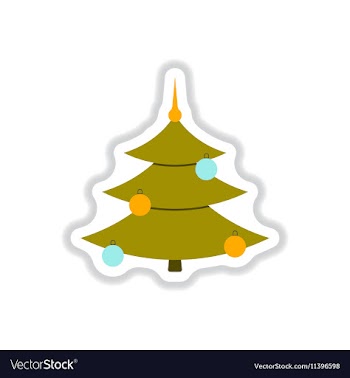 In paper sticker style vector image