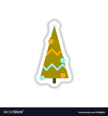 In paper sticker style vector image