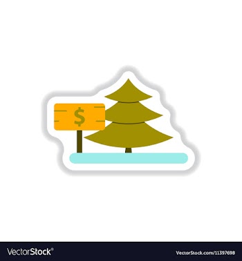 In paper sticker style vector image