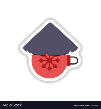 In paper sticker style vector image