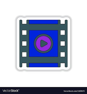 In paper sticker style vector image