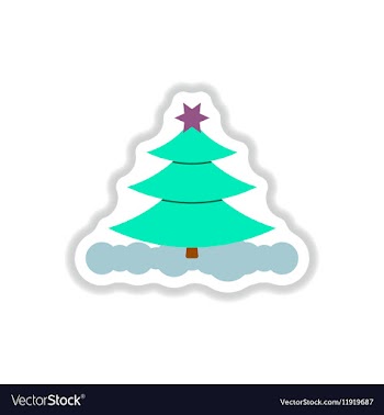 In paper sticker style vector image