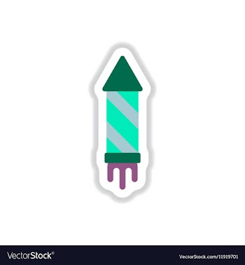 In paper sticker style vector image
