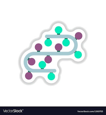In paper sticker style vector image