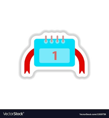 In paper sticker style vector image