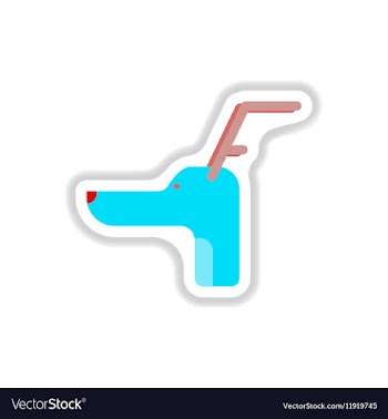 In paper sticker style vector image