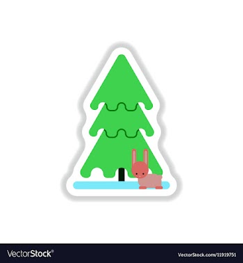 In paper sticker style vector image