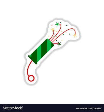 In paper sticker style vector image