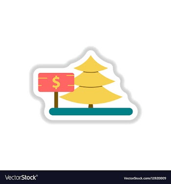 In paper sticker style vector image