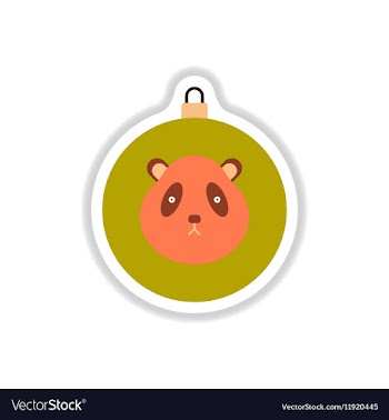 In paper sticker style vector image