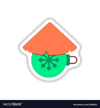 In paper sticker style vector image