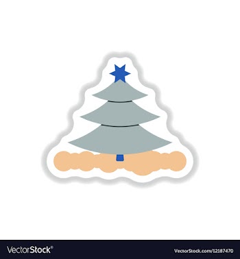 In paper sticker style vector image