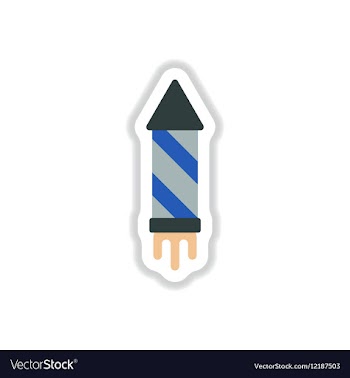 In paper sticker style vector image