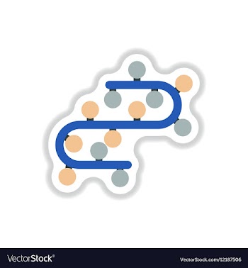 In paper sticker style vector image
