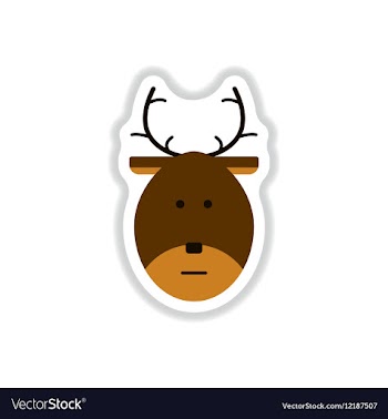 In paper sticker style vector image