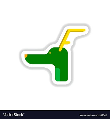 In paper sticker style vector image