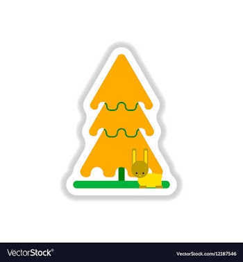In paper sticker style vector image