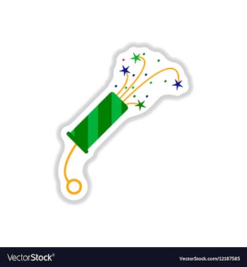In paper sticker style vector image
