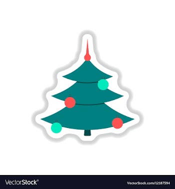 In paper sticker style vector image