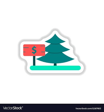 In paper sticker style vector image