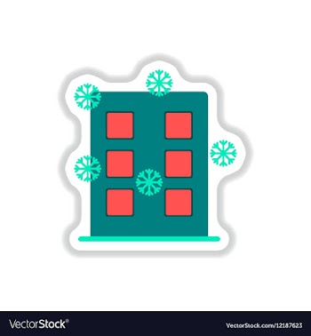 In paper sticker style vector image