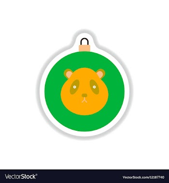 In paper sticker style vector image